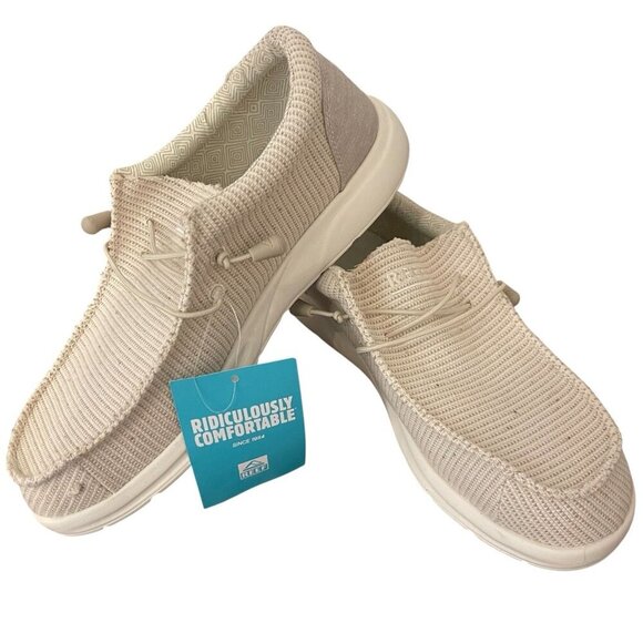 Reef Men Shoes Size 9.5 Cushion Coast TX Natural Slip On Lightweight Beachcore - Picture 1 of 10